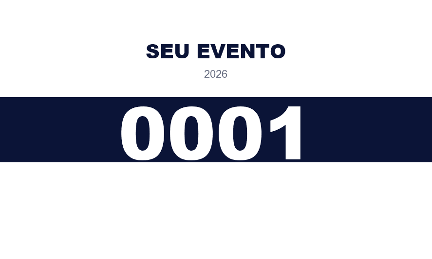 Número de peito e chip